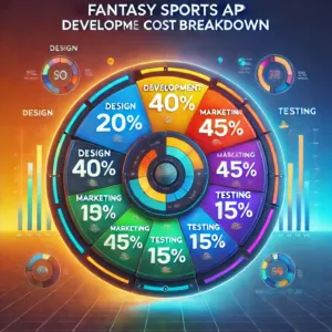 Fantasy Sports App Development Cost Breakdown Chart.